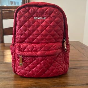 MZ Wallace Small Poppy Red Nylon Backpack
